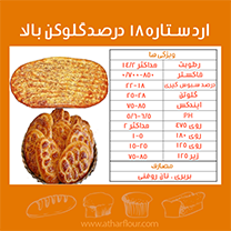 آرد ستاره 18 درصد گلوتن بالا شرکت آرد اطهر